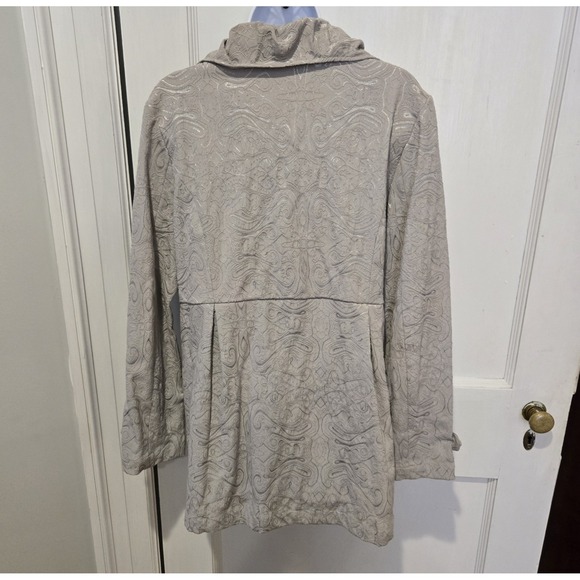 Toffee Apple Women's Jacket Button Up Lapel Dressy Textured Tapestry  Large - Picture 4 of 11